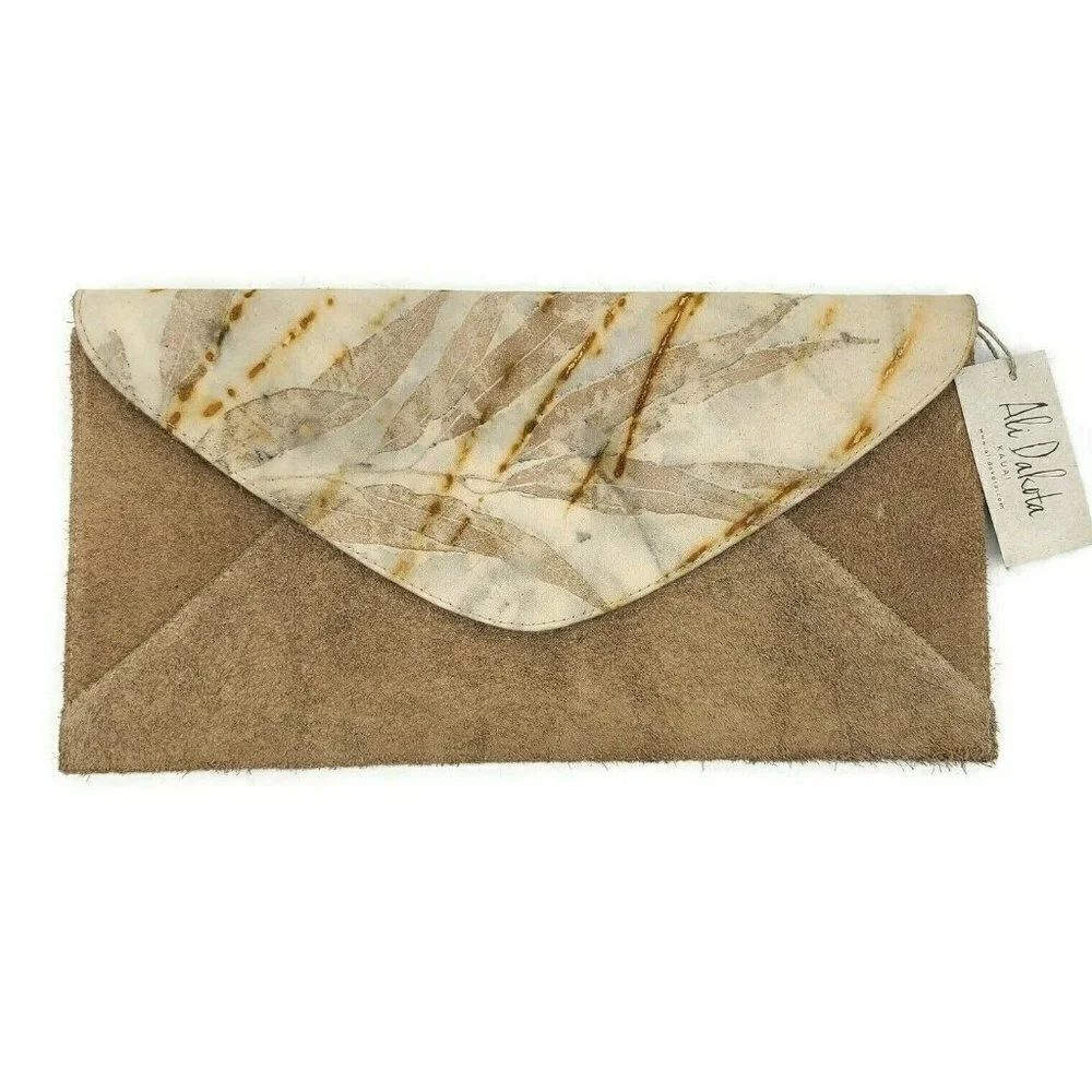 New Ali Dakota Kauai Suede Clutch Purse 